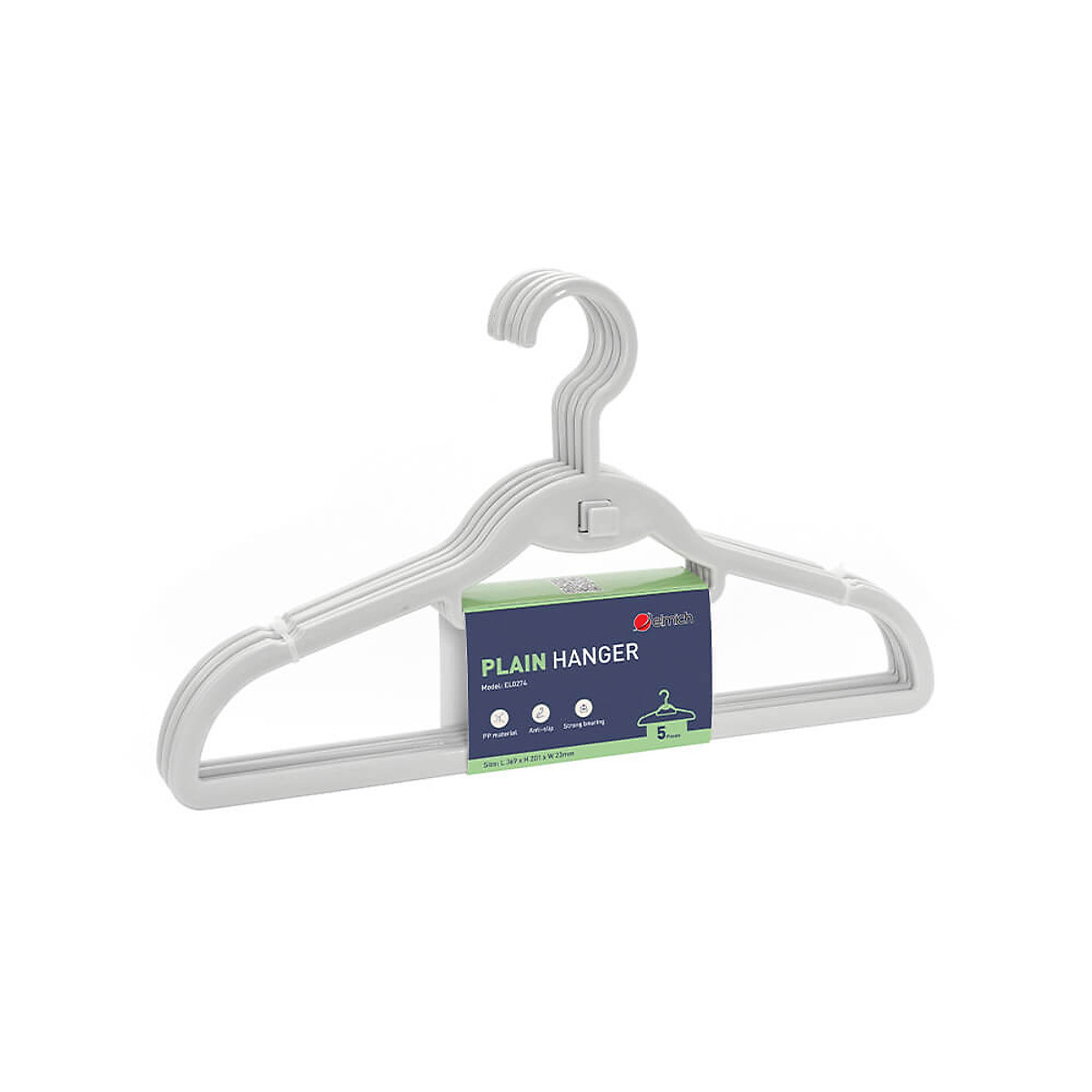 Bộ móc áo trơn 5 chiếc Elmich EL0274