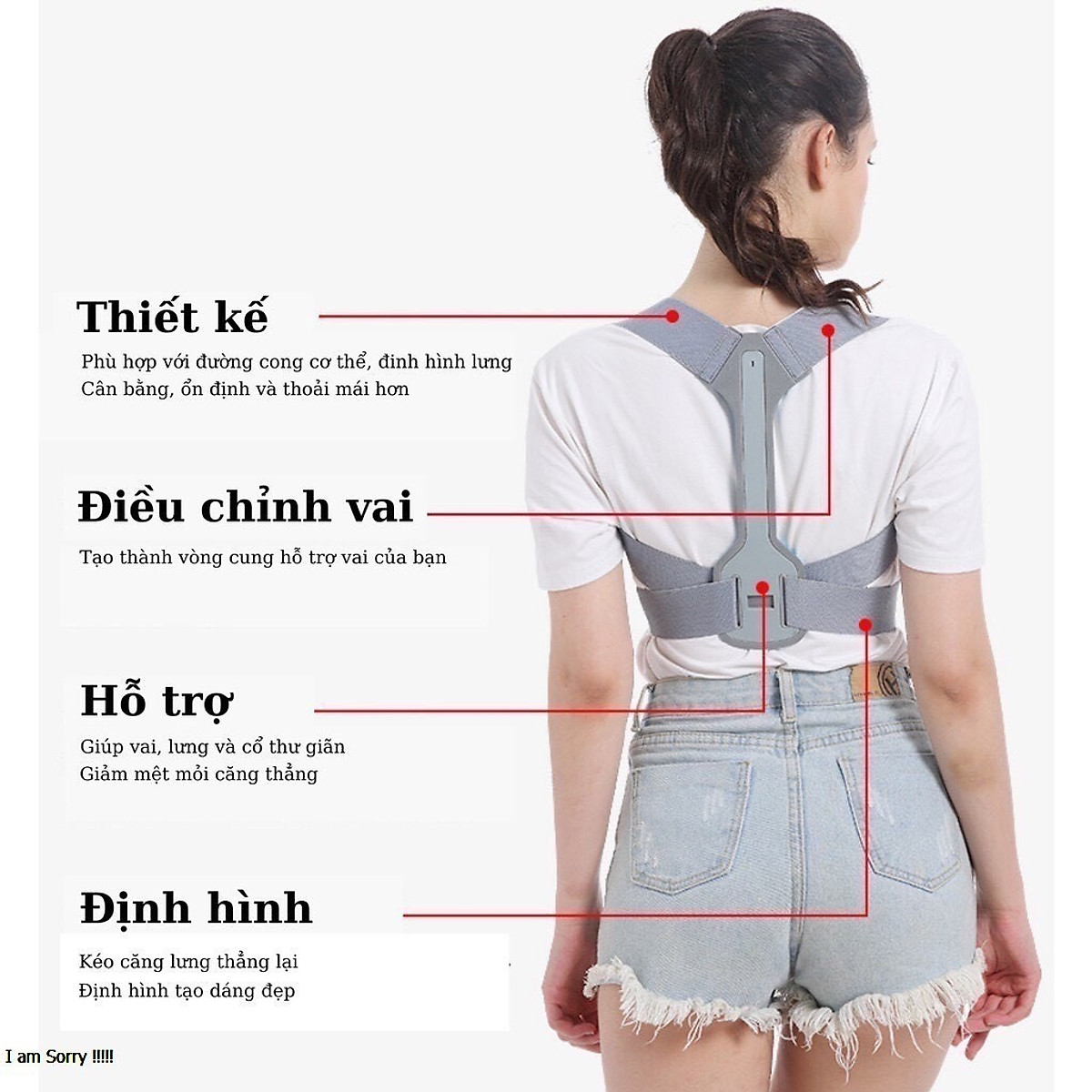 Đai Chống Gù Lưng Nam Nữ Có Nẹp Dành Cho Dân Văn Phòng miDoctor mi04