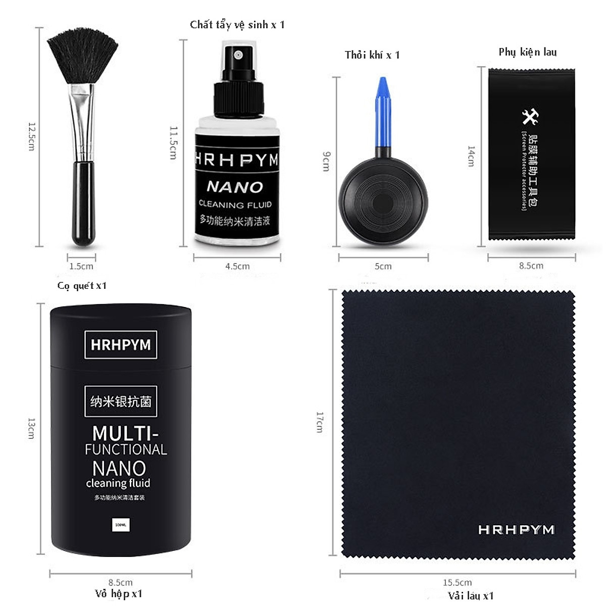 Bộ Dung Dịch Dụng Cụ Vệ Sinh Kai.N Cleaning Set Màn hình LCD Điện Thoại LapTop Ống Kính Máy Ảnh, Bàn Phím_ Hàng Chính Hãng