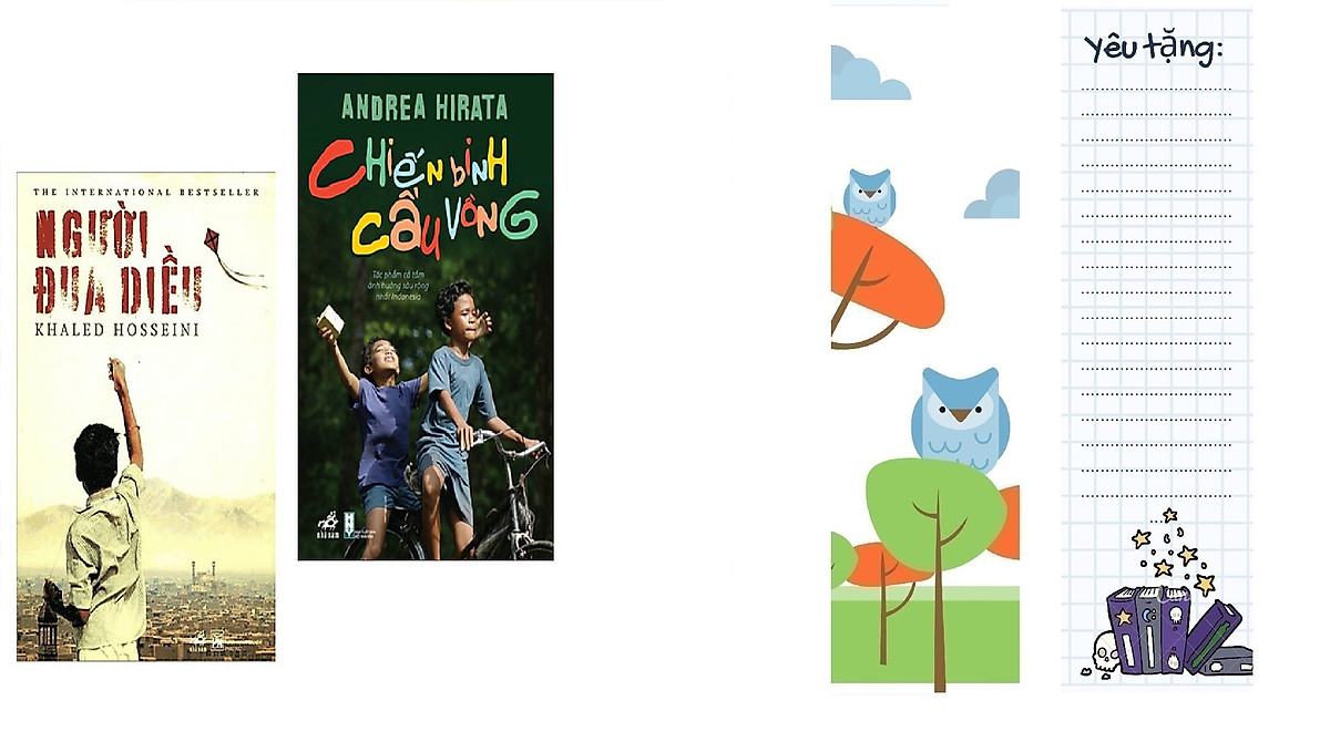 Combo 2 cuốn sách văn học hay nhất: Người Đua Diều + Chiến Binh Cầu Vồng ( Tặng kèm Bookmark Happy Life)