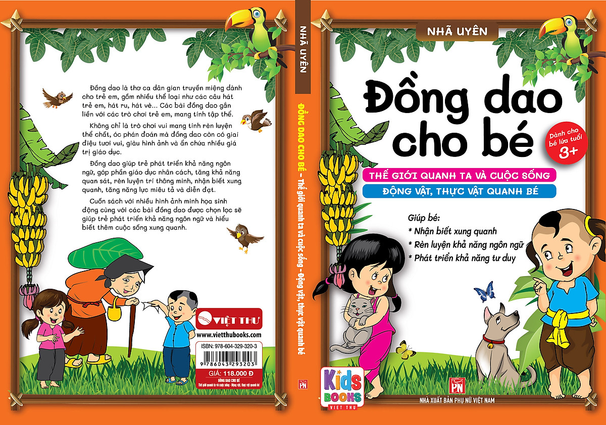 Đồng dao cho Bé - Thế giới quanh ta và cuộc sống động vật, thực vật quanh bé - Bé Từ 3+ trở lên (Cho bé tập nói)