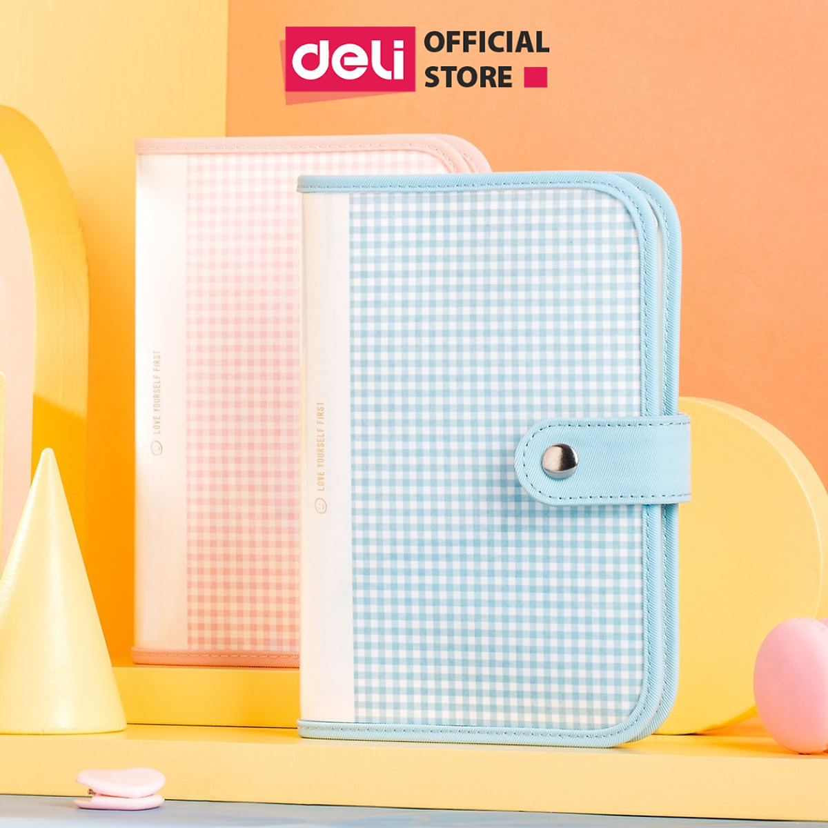 Sổ Tay Ghi Chép Bìa Cứng 32K 96 Trang Deli - 4 Định Dạng Giấy - Xanh Dương/Hồng - SZ025