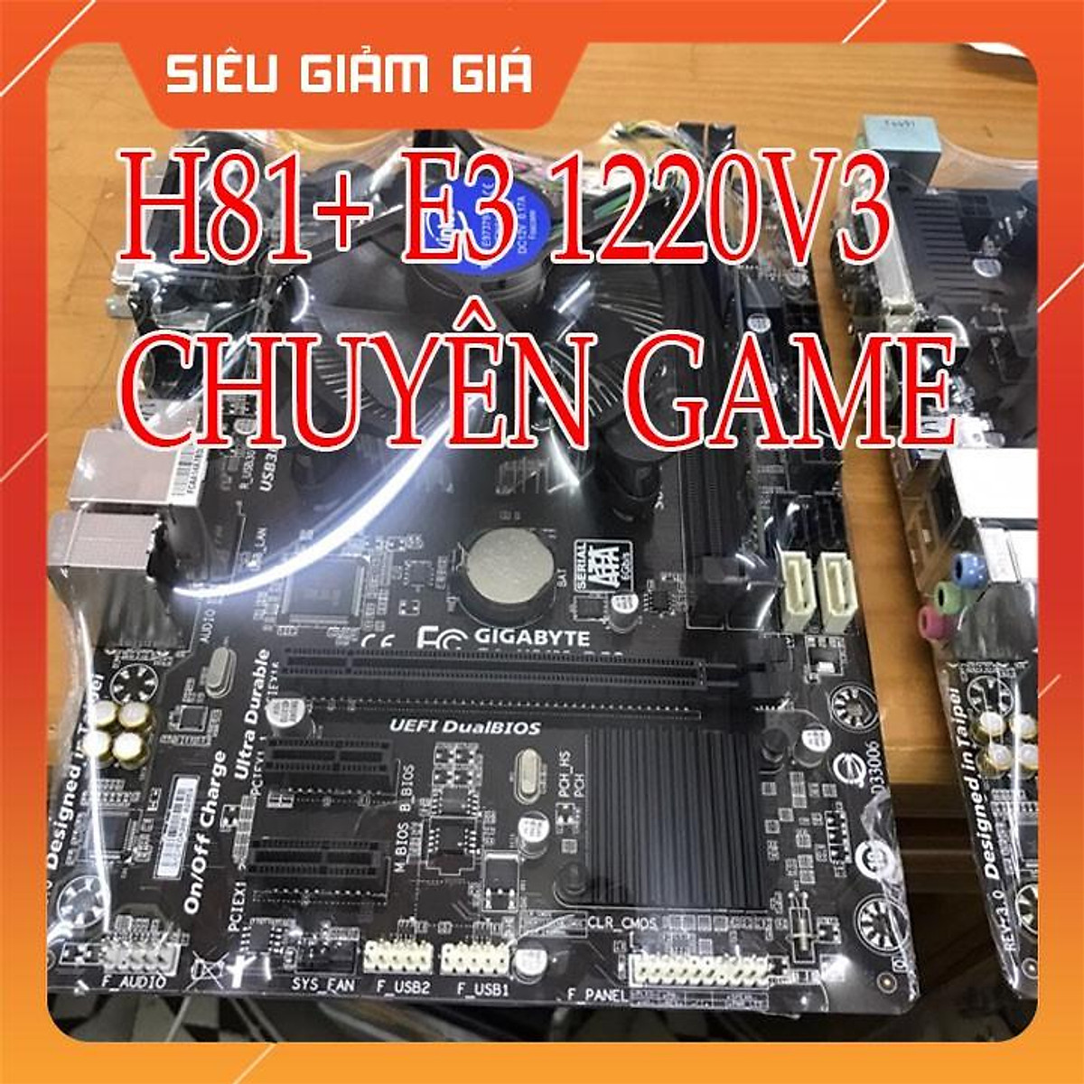  Main H81+ CPU E3 1220v3 +Ram 8g + Tặng FAN BOX