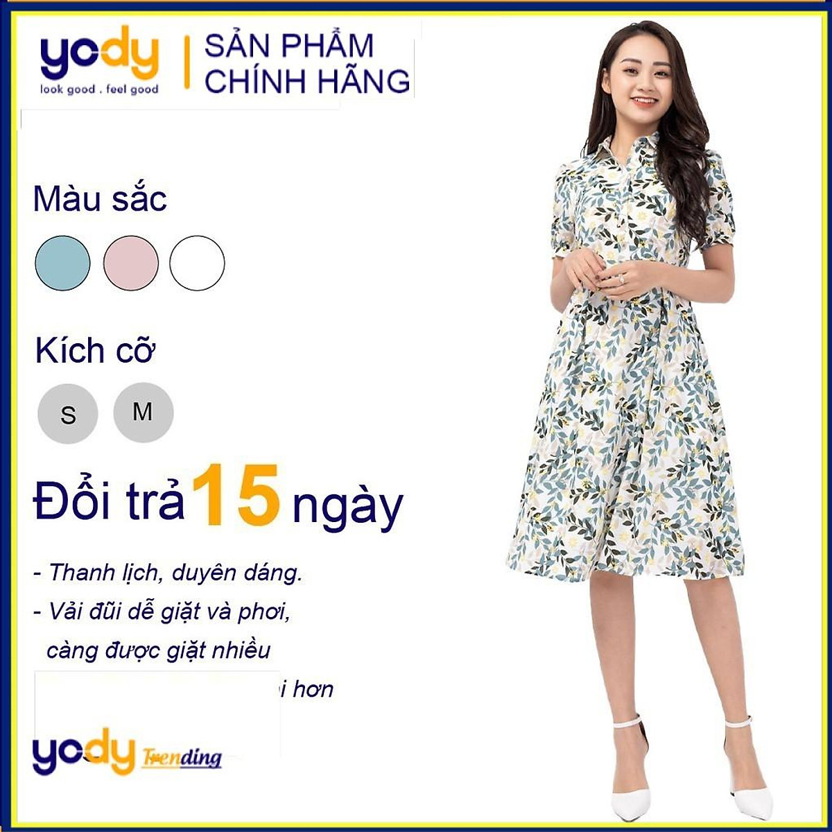 Váy Dáng Xoè Vạt Nơ Ngực Áo Thanh Lịch