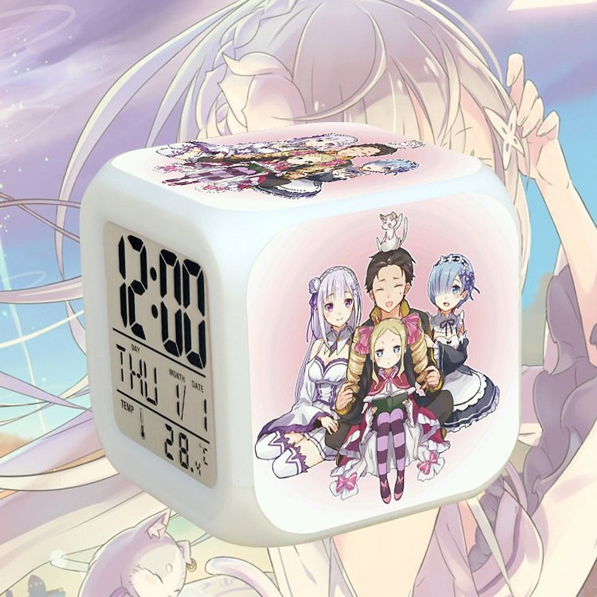 Mua Đồng hồ báo thức để bàn in hình RE:ZERO Bắt Đầu Lại Ở Thế Giới Khác đèn LED đổi màu anime chibi tiện lợi xinh xắn - 1 tại Vconeshop Mua Đồng hồ báo thức để bàn in hình RE:ZERO Bắt Đầu Lại Ở Thế Giới Khác đèn LED đổi màu anime chibi tiện lợi xinh xắn - 1 tại Vconeshop