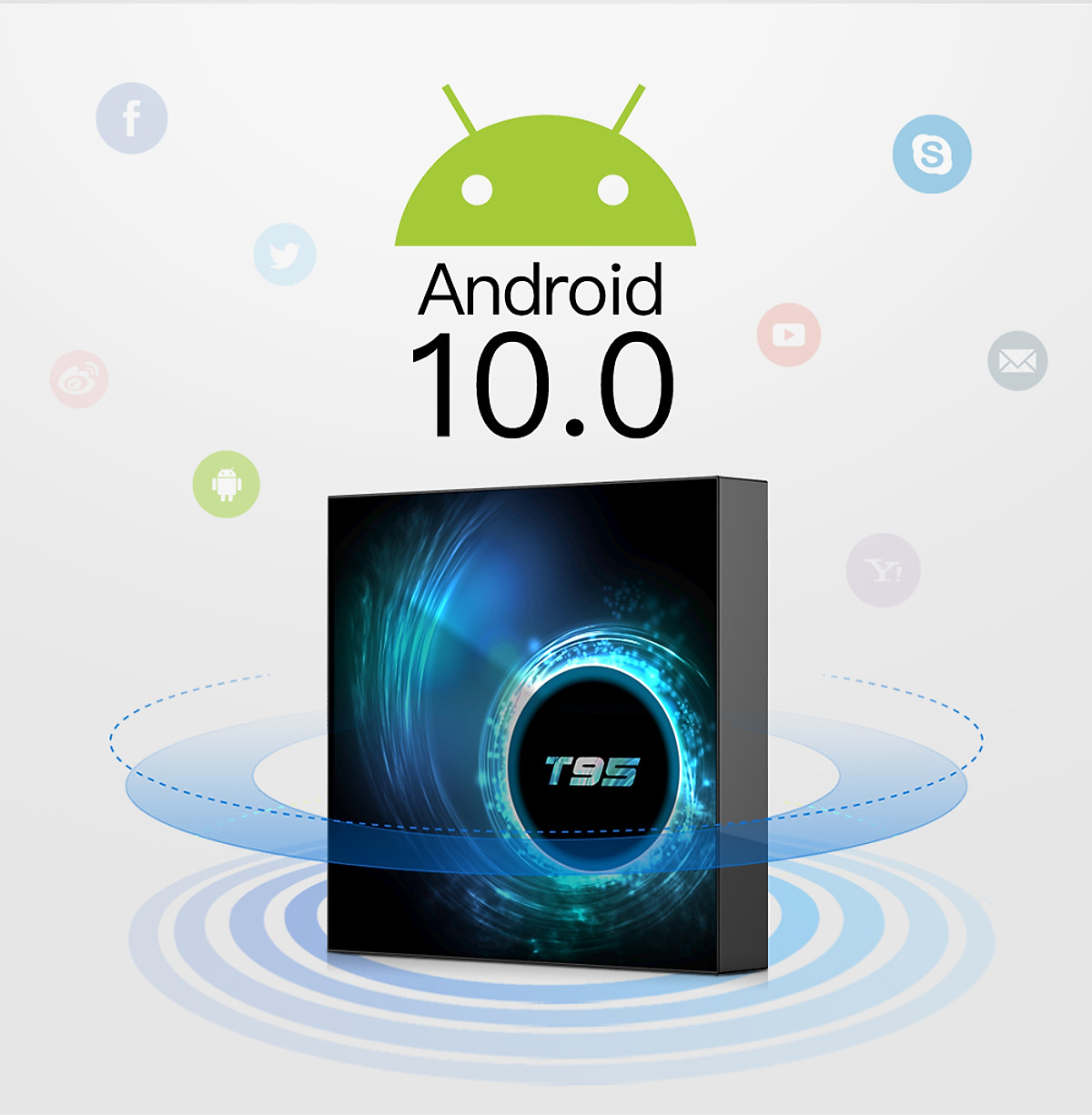 Android Tivi box T95 hệ điều hành RAM 4GB  ROM 32GB bluetooth , wifi 2 băng tần 2.4G và 5G cài sẵn bộ ứng dụng giải trí truyền hình cáp ,Phim HD miễn phí vĩnh viễn - Hàng Nhập Khẩu