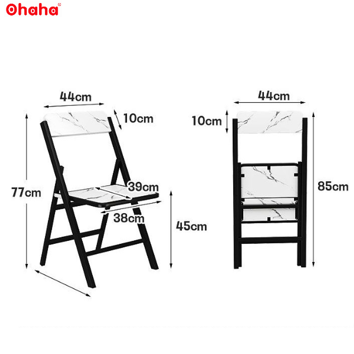 BÀN ĂN GẤP GỌN THÔNG MINH CÓ GHẾ VÀ BÁNH XE OHAHA - BA023