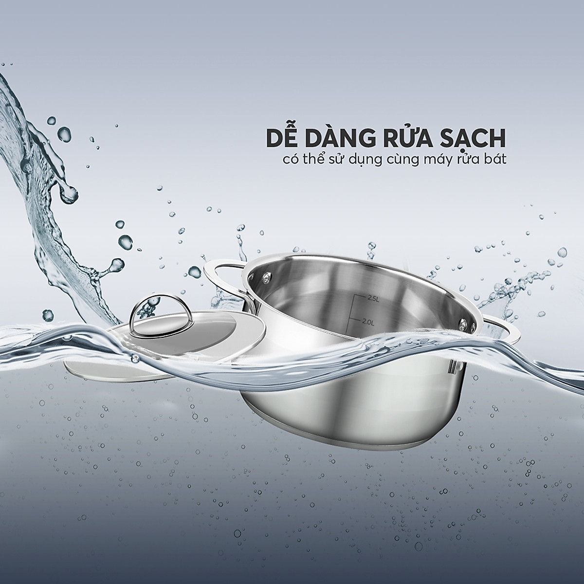 Bộ nồi 5 đáy Inox 304 Elmich Celestin EL 3979 Size 18, 20cm