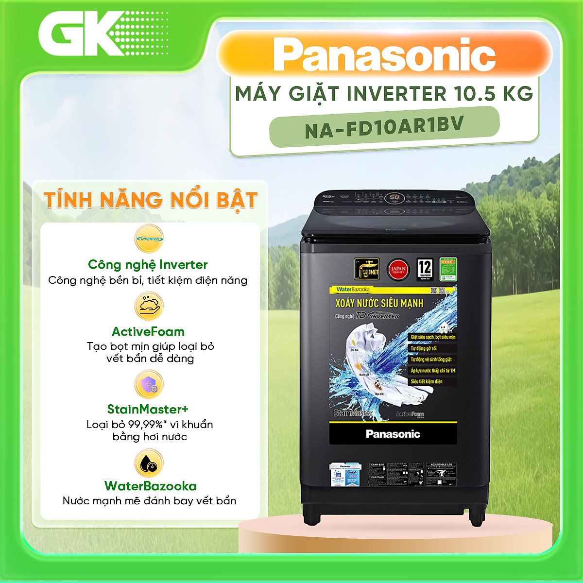 Máy giặt Panasonic Inverter 10.5 Kg NA-FD10AR1BV - HÀNG CHÍNH HÃNG
