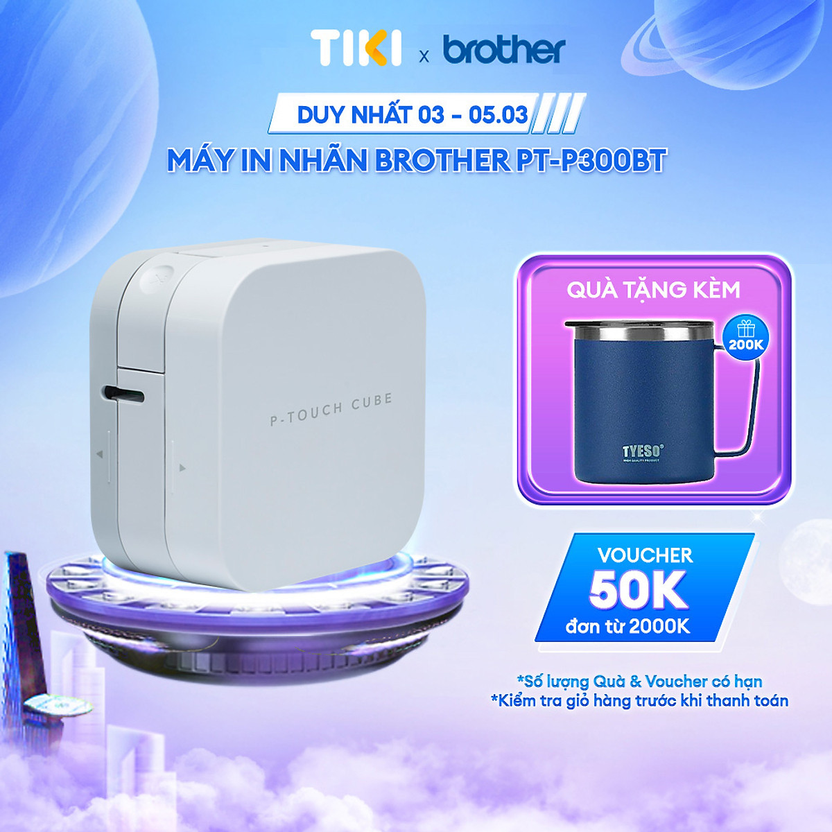 Máy in nhãn Brother PT-P300BT