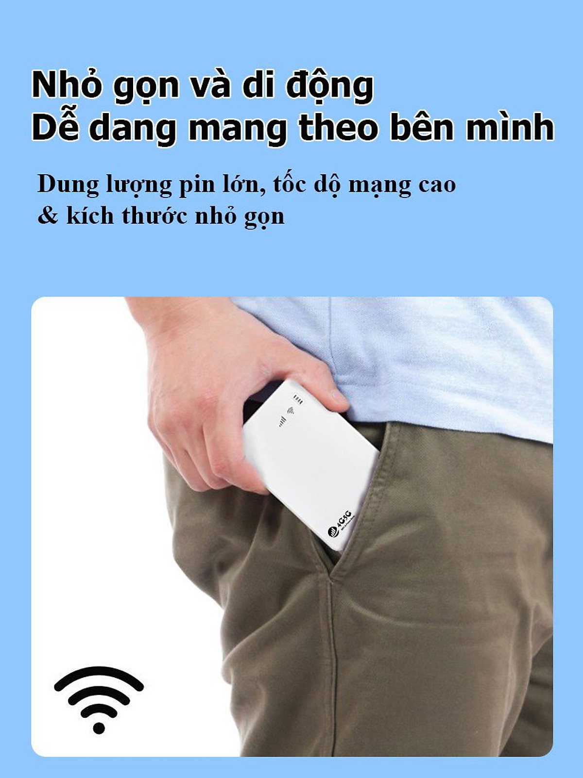 Cục phát wifi từ sim 4G 5G kèm pin 10.000mA TP10000 phát liên tục 24 tiếng, tốc độ cao 300Mbps kết nối cho 10 thiết bị vô cùng tiện lợi - hàng nhập khẩu
