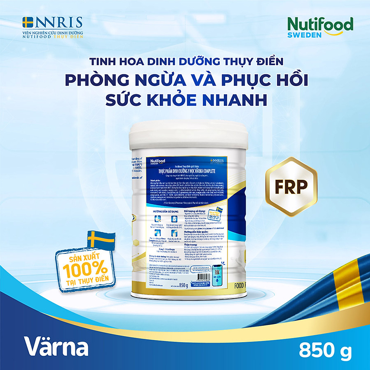 Sữa Bột Värna Complete lon 850g