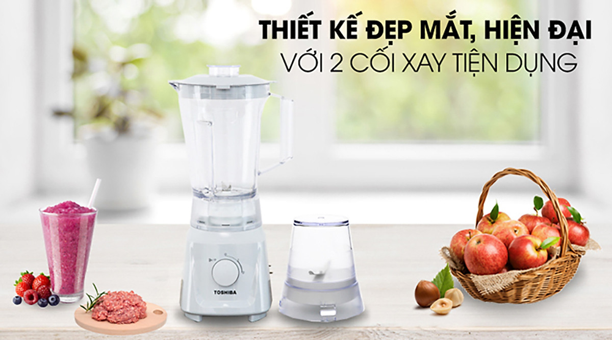 Máy Xay Sinh Tố Toshiba MX-60T(H) (600W - 1.5 Lít) - Hàng Chính Hãng