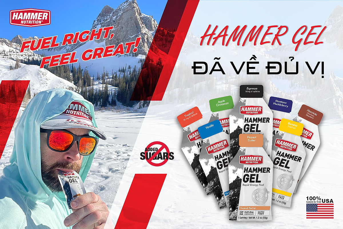 Gel uống bổ sung năng lượng - Hammer Nutrition Hammer Gel vị dâu rừng HM601