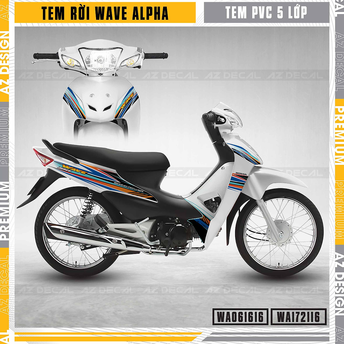 Honda Wave Alpha Xanh ngọc Trắng Đen  Honda Xe đẹp Xanh ngọc