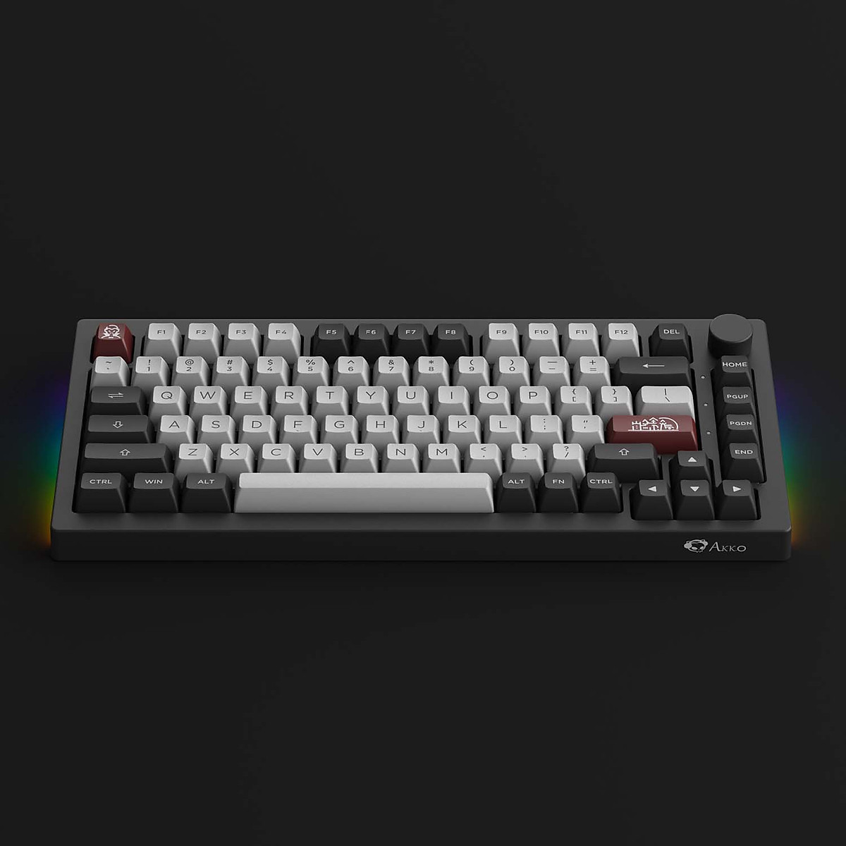 Bàn phím AKKO 5075B Plus-S Dracula Castle (Multi-modes / RGB / Hotswap / Gasket mount / South Facing / Cream Yellow Pro Switch) - Hàng Chiníh Hãng