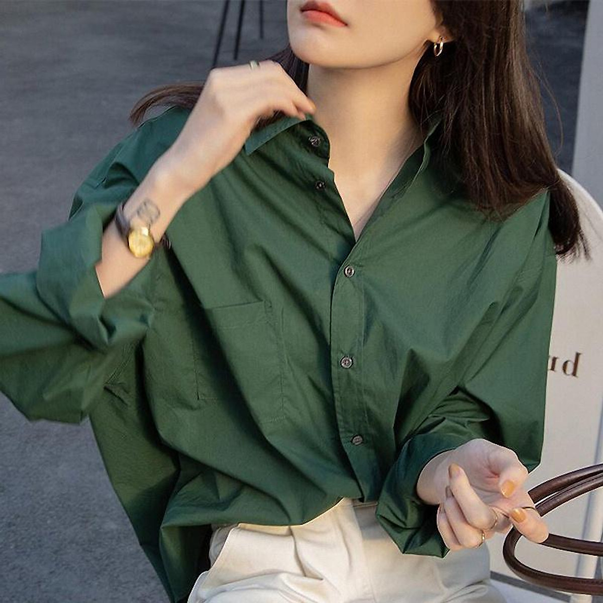 Áo sơ mi xanh nữ tay dài xinh xắn Hàng đẹp với giá tốt nhất #26 Áo sơ mi xanh nữ tay dài xinh xắn Hàng đẹp với giá tốt nhất