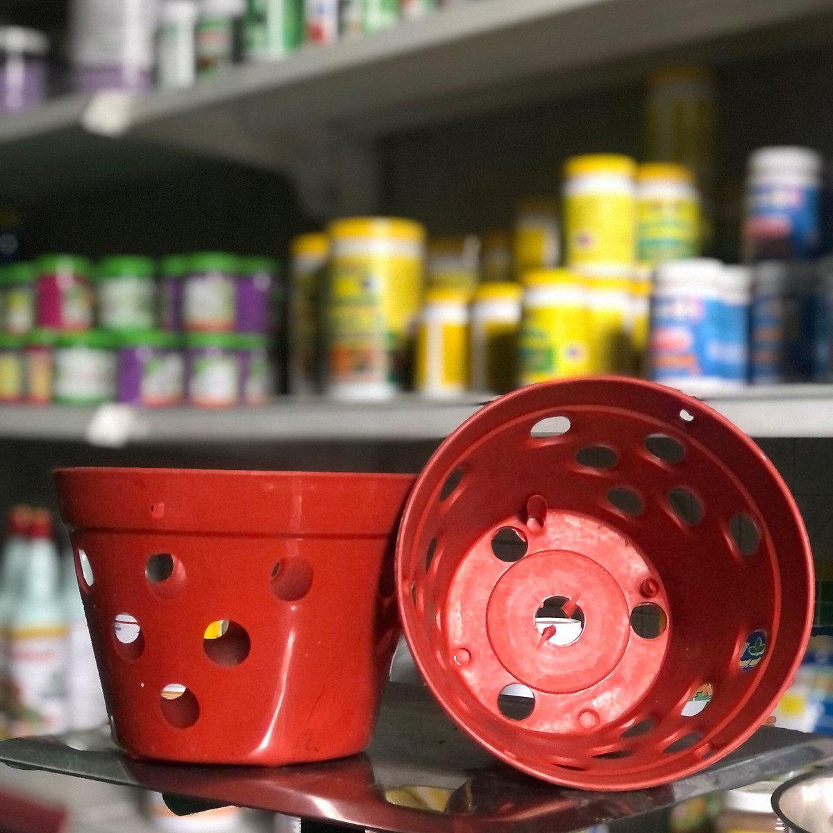 10 CÁI ] Chậu Nhựa Giả Đất Nung Trồng Hoa Lan, Cây Cảnh F17