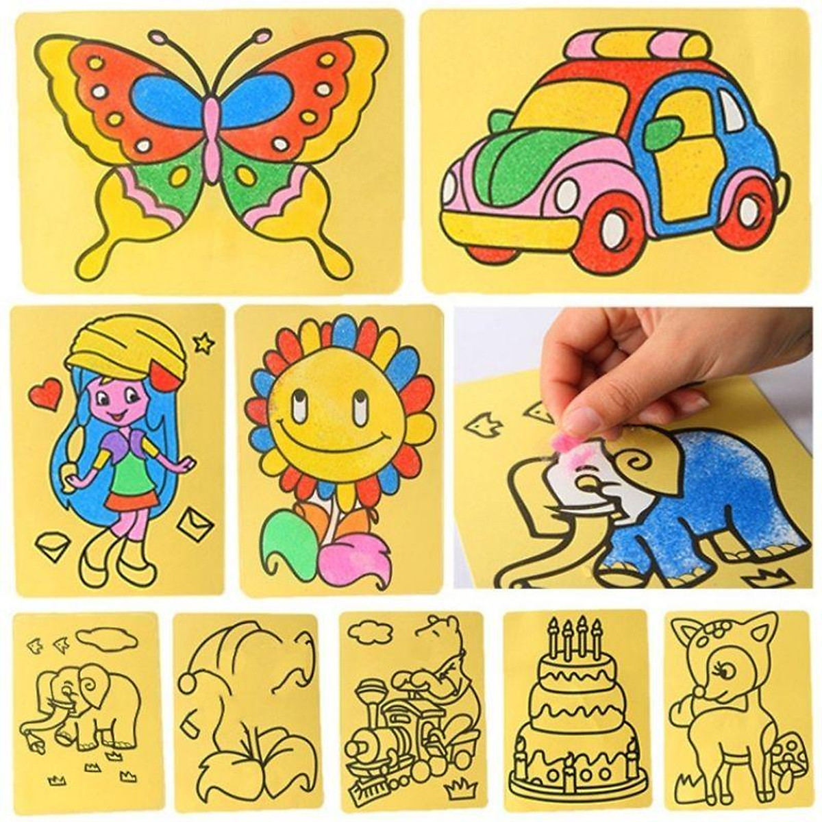 Giảm 2000 Cát màu bộ 12 lọ màu cát tô tranh cát cho bé tháng 22023 BeeCost #33 Giảm 2000 Cát màu bộ 12 lọ màu cát tô tranh cát cho bé tháng 22023 BeeCost