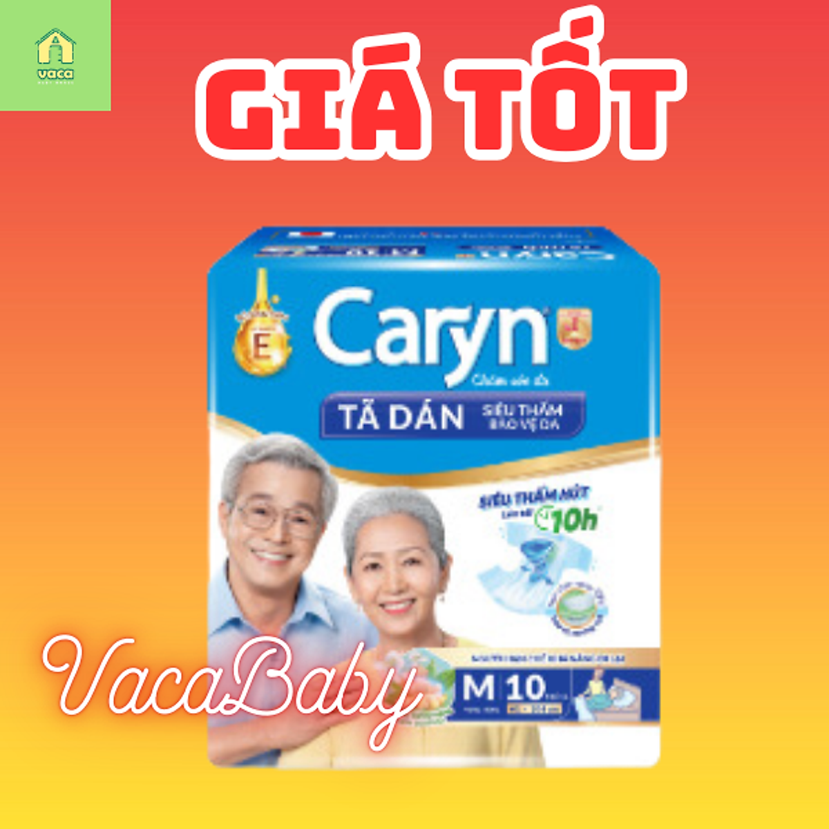TÃ DÁN NGƯỜI GIÀ CARYN SIZE M10 MIẾNG