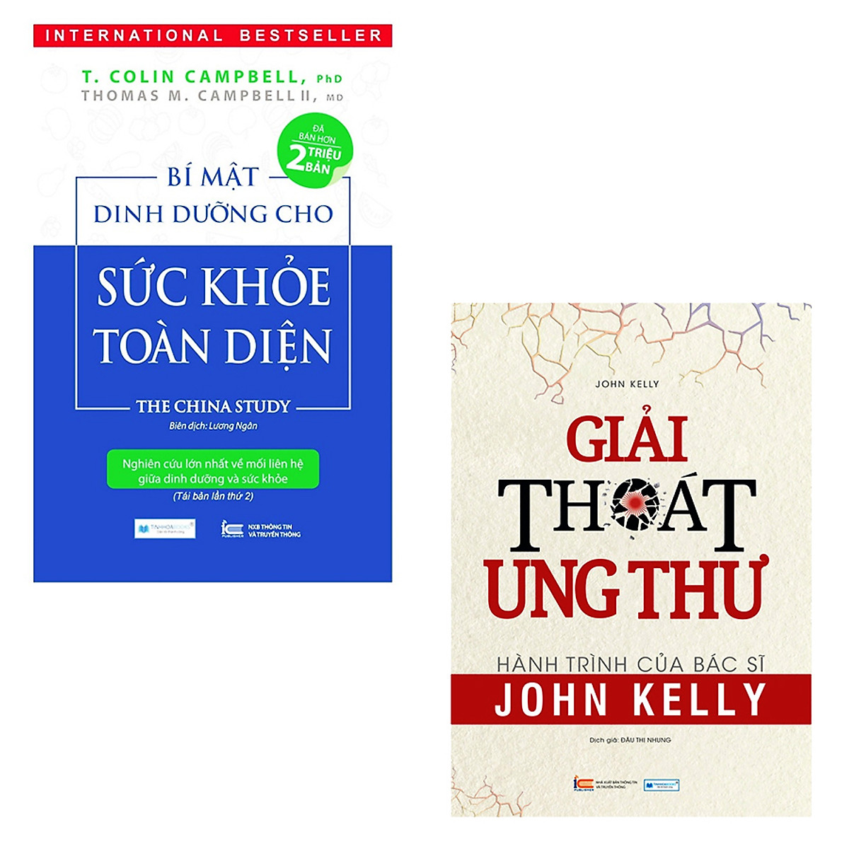 Combo 2 Cuốn Sách Sức Khỏe Hay: Bí Mật Dinh Dưỡng Cho Sức Khỏe Toàn Diện + Giải Thoát Ung Thư - Hành Trình Của Bác Sĩ John Kelly