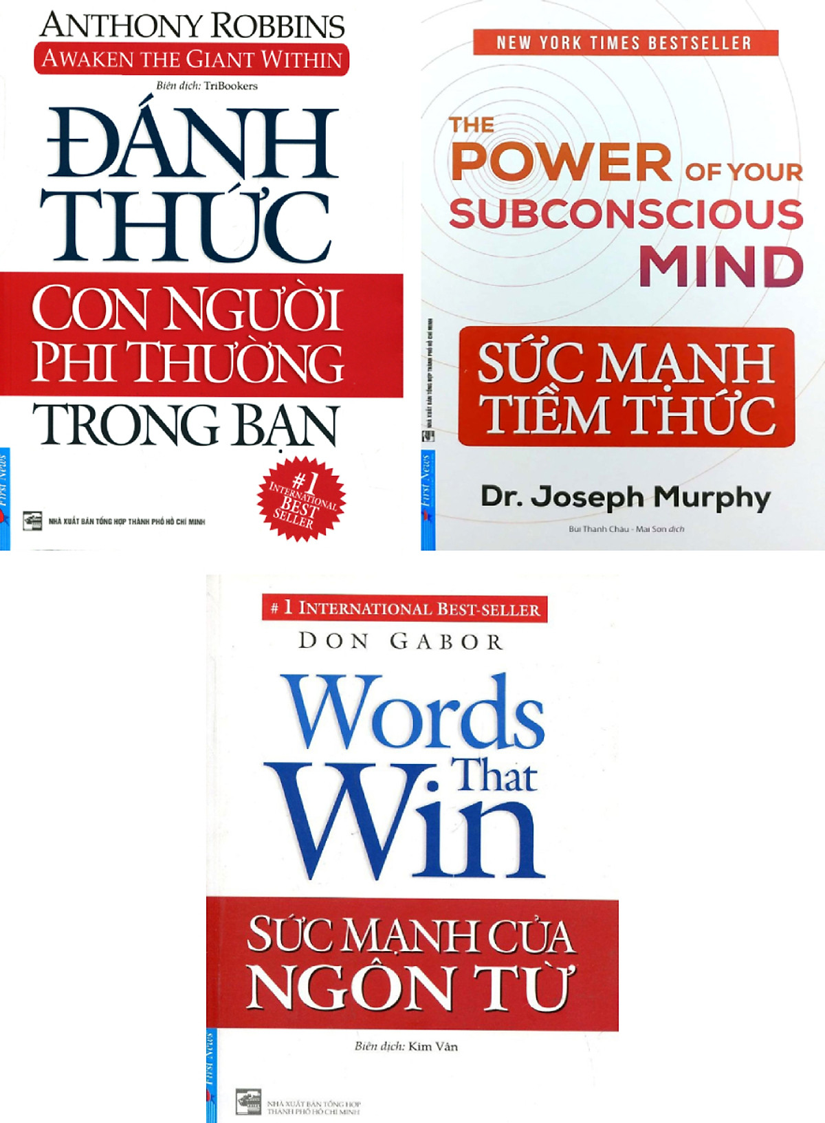 Combo Sức Mạnh Của Ngôn Từ + Sức Mạnh Tiềm Thức + Đánh Thức Con Người Phi Thường Trong Bạn (Bộ 3 Cuốn)