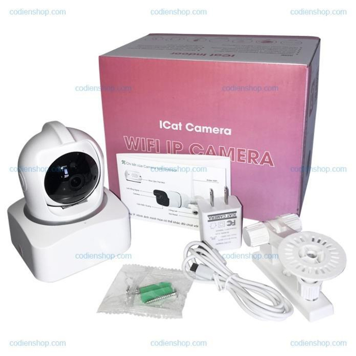 Camera Hunonic Camera Wifi Hunonic Icat 1080P Xoay 360 Độ, Theo Dõi Chuyển Động, Đàm ...