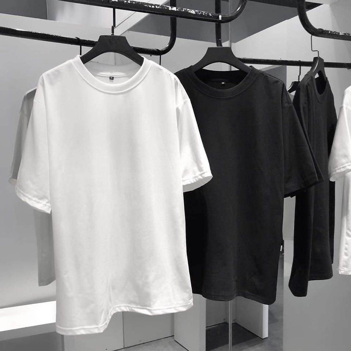 Áo thun trơn nam nữ giá rẻ oversize form rộng