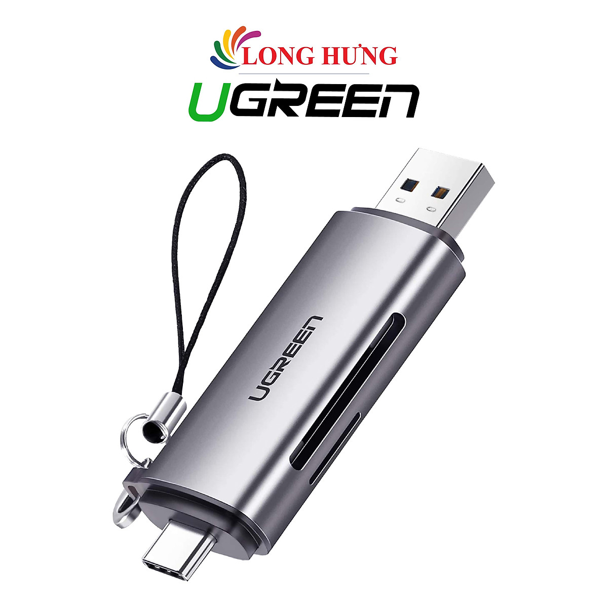 Đầu đọc thẻ nhớ Ugreen USB-C/USB-A Card Reader CM185 50706 - Hàng chính hãng