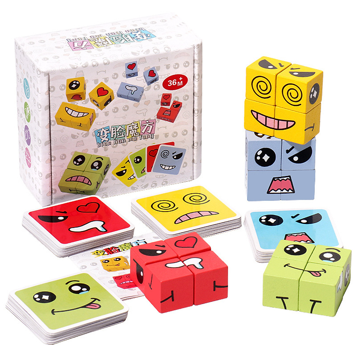 Đồ Chơi Khối Rubik Thay Đổi Khuôn Mặt,Trò Chơi Khéo Léo Sắp Xếp Biểu Cảm Khuôn Mặt Cho Trẻ Em Trò Chơi Gia Đình Giúp Bé Cai Điện Thoại - Hàng Chính Hãng