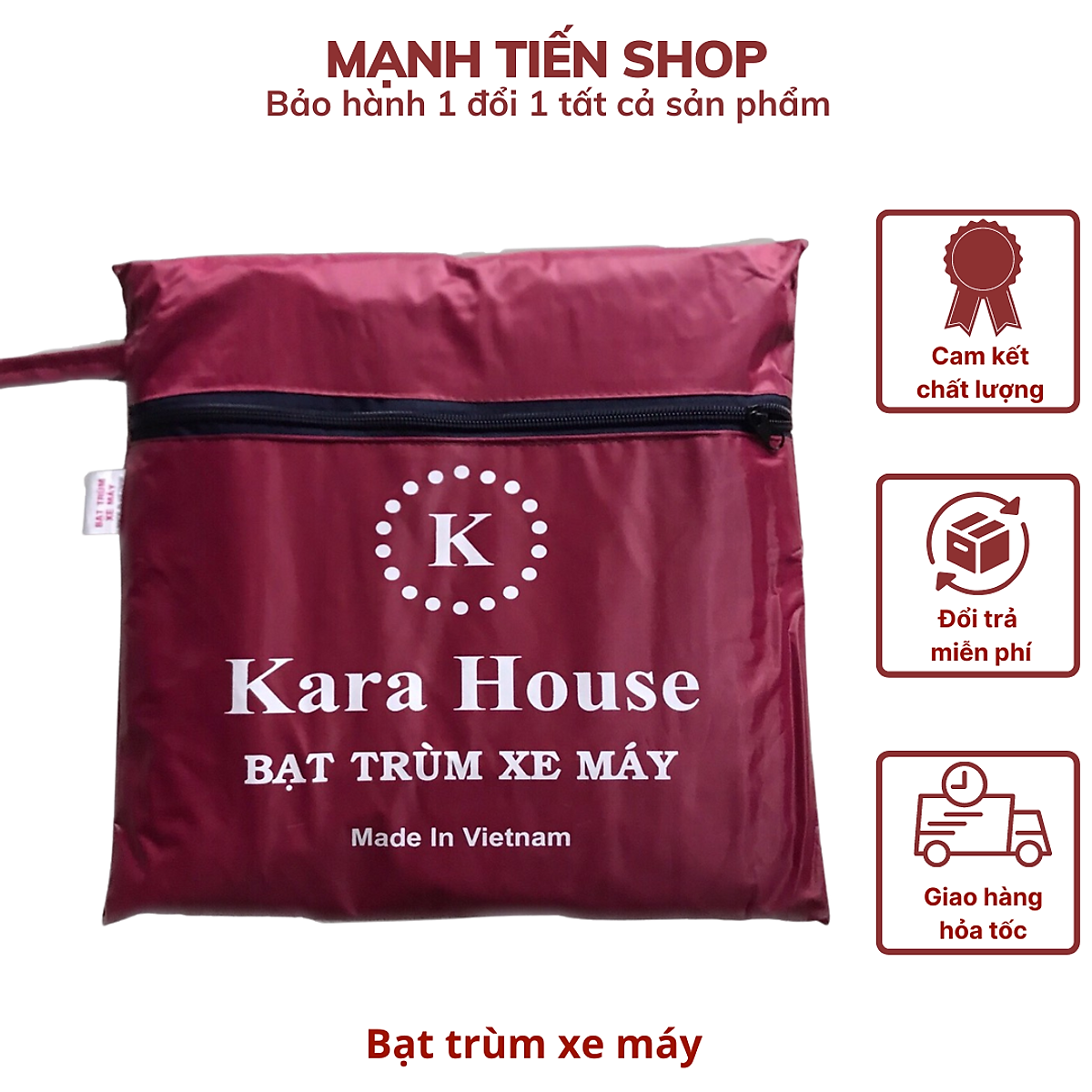 Bạt trùm xe máy vải dù cao cấp 220cm x 115cm - Hàng chính hãng
