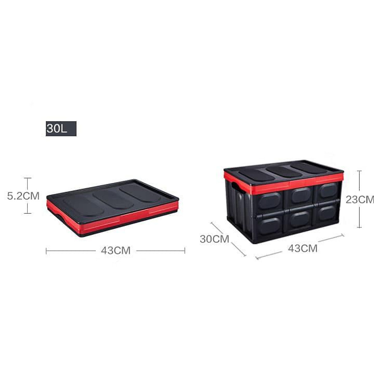 Thùng đựng đồ cốp xe ô tô xếp gọn dễ dàng với 2 dung tích 30L và 55L tiết kiệm tối đa không gian