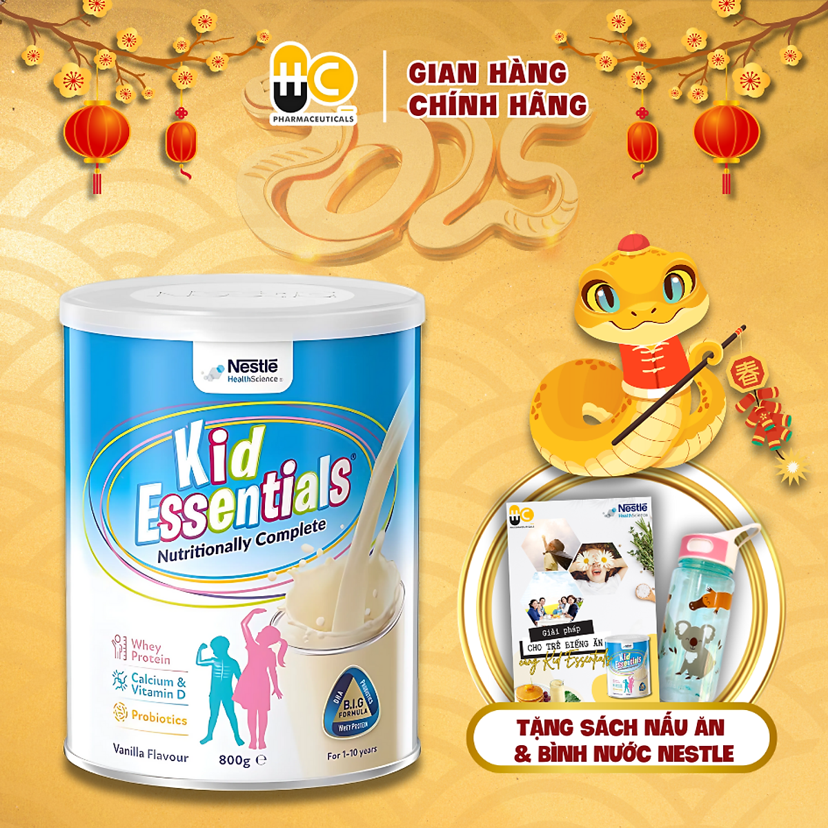 Sữa Kid Essentials Dành Cho Trẻ Biếng Ăn Chậm Tăng Cân từ 1 đến 10 tuổi 800g