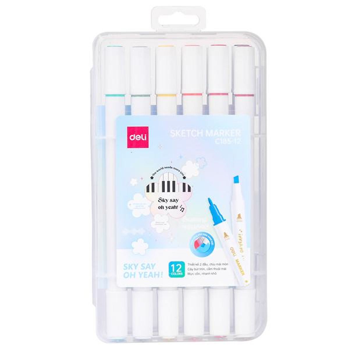 Hộp Bút 12 Màu Deli Sketch Marker - Phiên Bản Sơn Tùng M-TP Giới ...