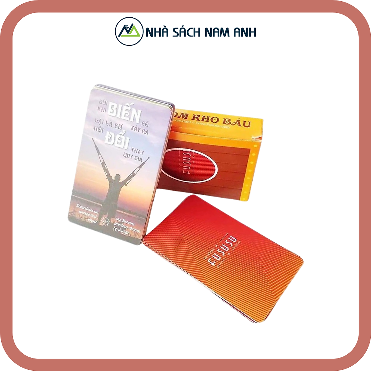 Bộ 52 Bookmark Cảm Hứng - Fususu Card Red từ #105 tới #156 - Các Câu Nói Hay Truyền Cảm Hứng Sống - Hình Ảnh Châm Ngôn Tạo Động Lực Mạnh - Đựng Trong Hòm Kho Báu Sáng Tạo Dễ Thương