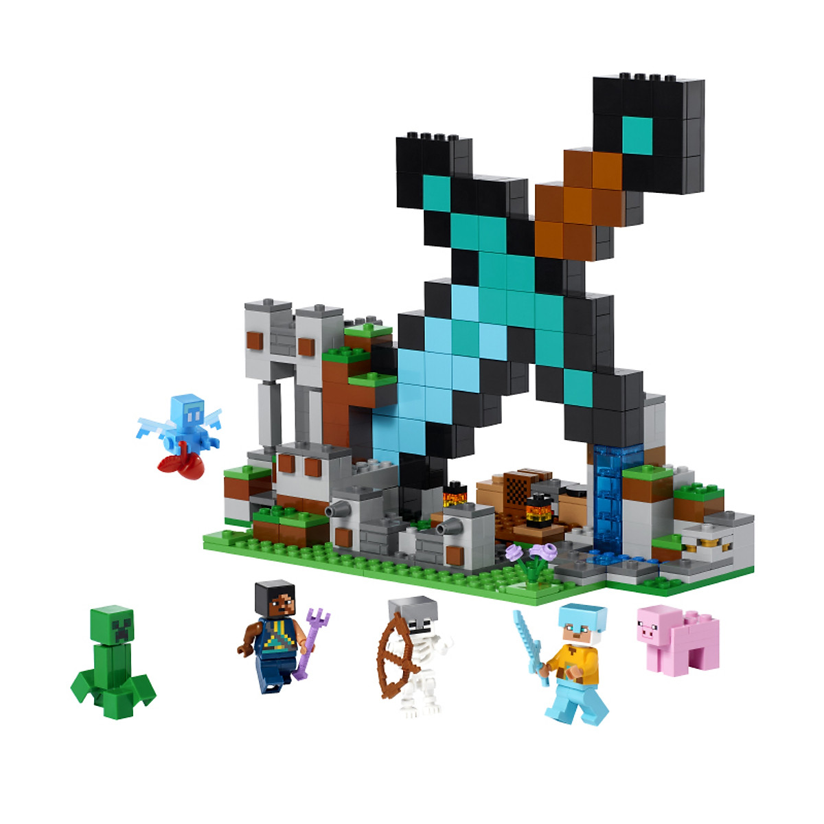 Đồ Chơi Lắp Ráp LEGO Minecraft Tiền Đồn Cất Giữ Kiếm Kim Cương ...