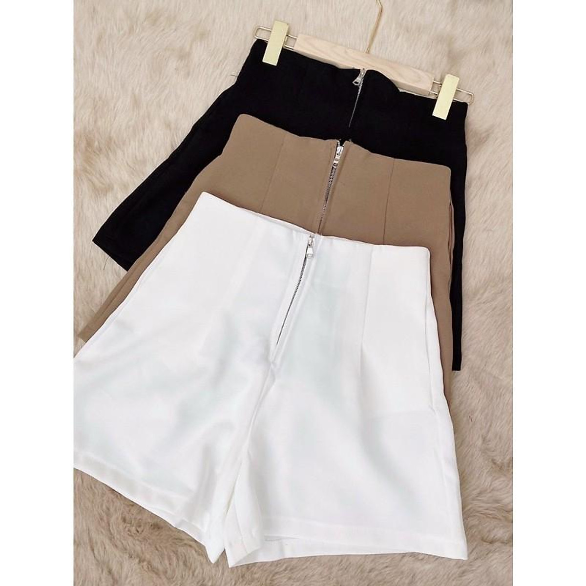 Short khoá kéo lưng cao SIZE S M L (Xả Kho Kèm Ảnh Thật 100%)