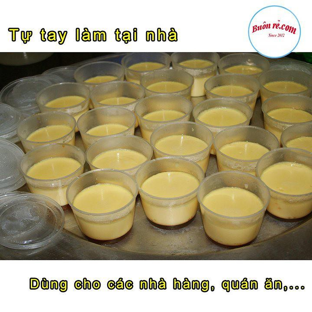 Set 10 hộp nhựa làm caramen hình tròn có nắp size lớn Việt Nhật ...