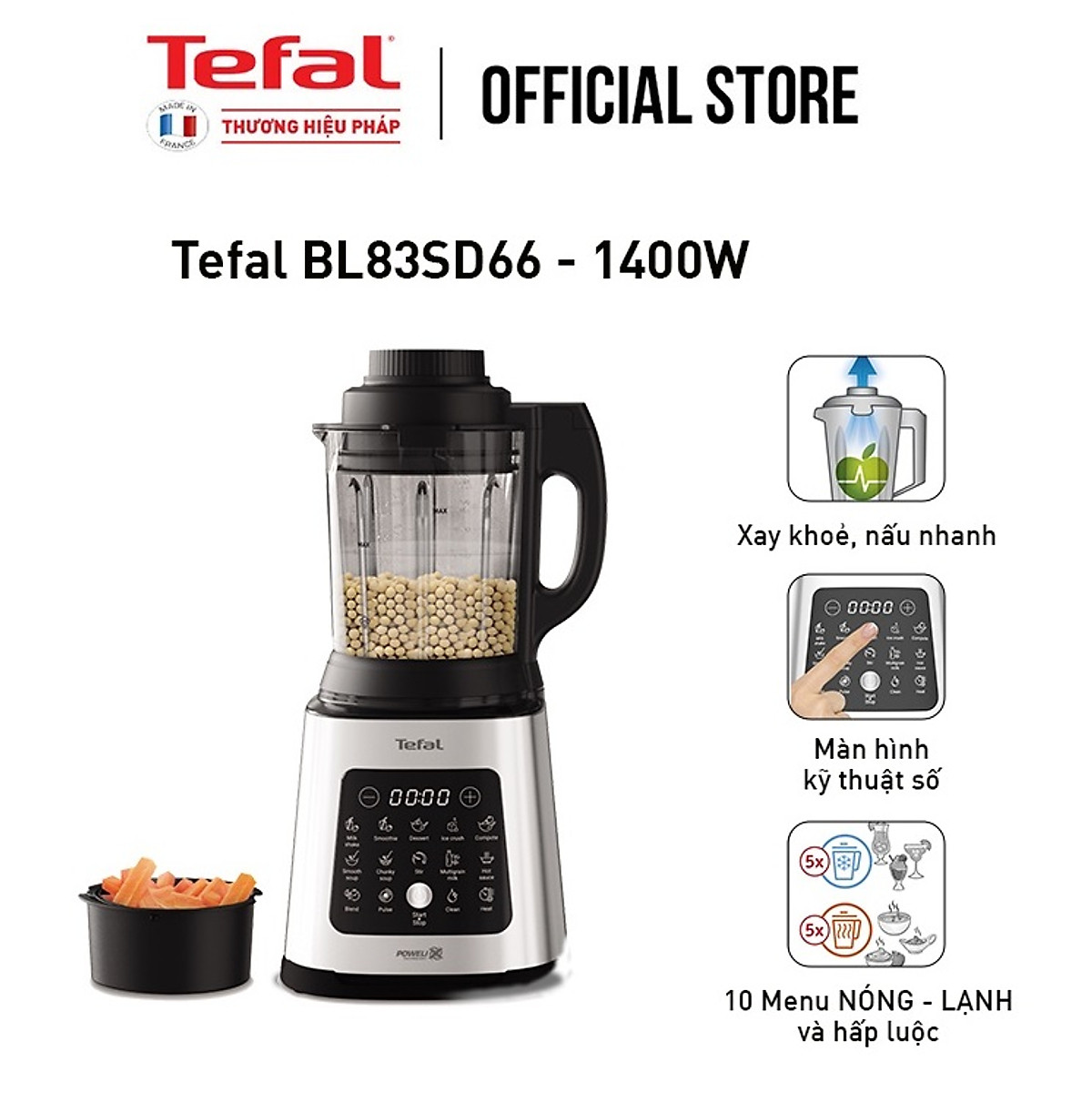 Máy xay nấu đa năng Tefal Perfectmix Cook BL83SD66 - 1.75L - Hàng Chính Hãng