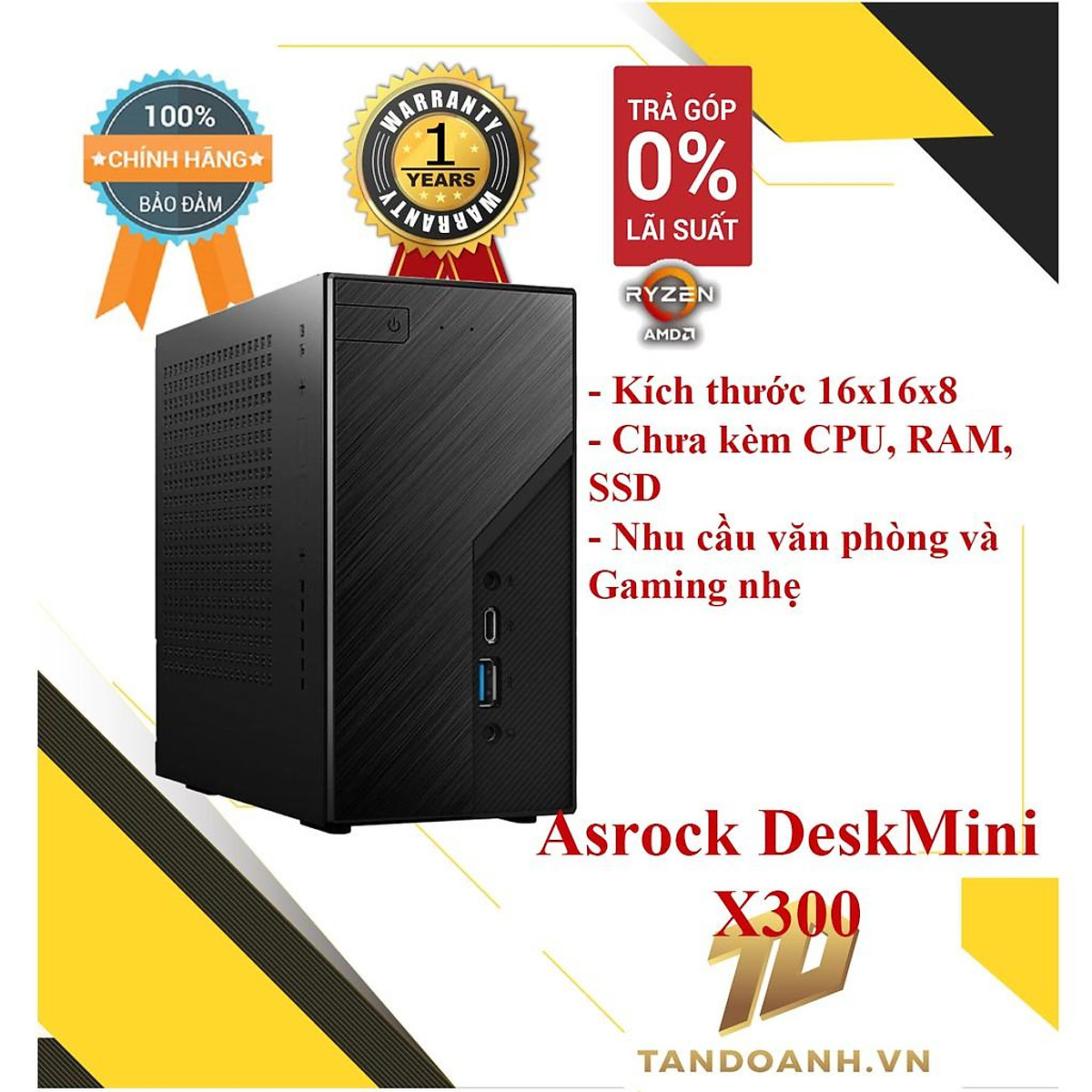 Mua Bộ máy tính Asrock DeskMini X300 Siêu nhỏ gọn Mini STX