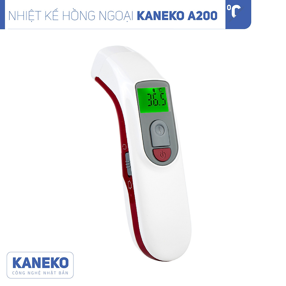 Nhiệt kế hồng ngoại KANEKO A200,Nhiệt kế cầm tay,Nhiệt kế đo trán,Nhiệt kế điện tử,Nhiệt kế đo độ sữa,Nhiệt kế đo nhiệt độ dành cho trẻ em,Máy đo thân nhiệt
