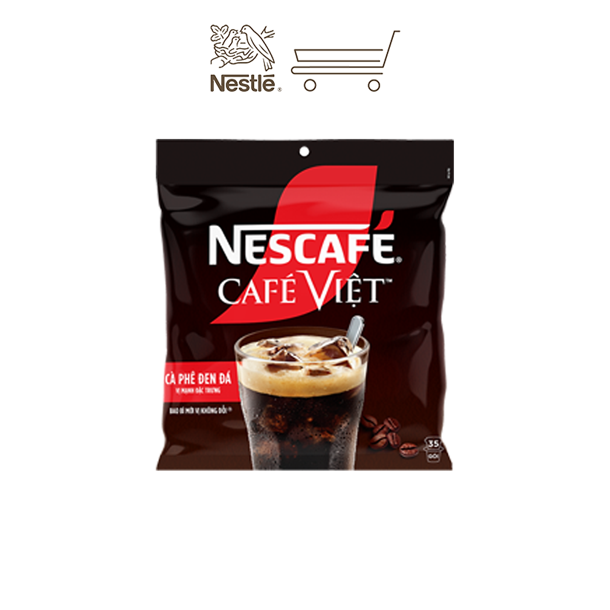 Combo 3 Bịch Cà phê đen hòa tan NESCAFE Café Việt (Túi 35 gói x 16g)