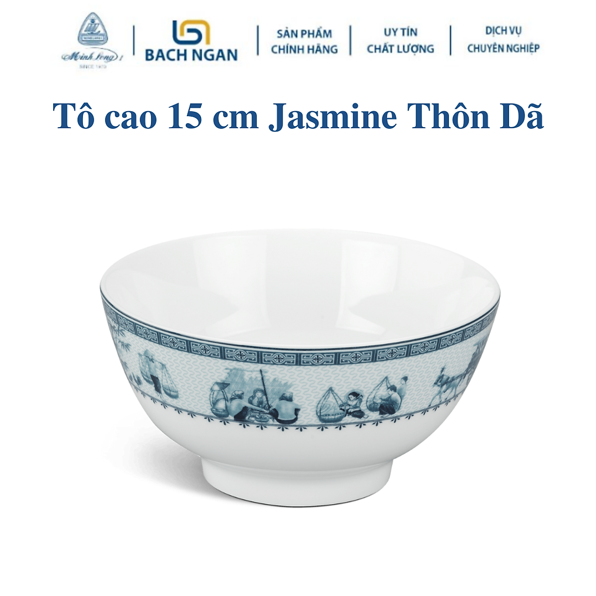 Tô cao Minh Long 15 cm Jasmine Thôn Dã - Bằng sứ, Hàng Đẹp, Cao ...