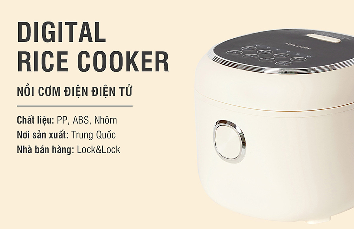 Nồi Cơm Điện Lock&Lock EJR716IVY 0.8L - Hàng Chính Hãng