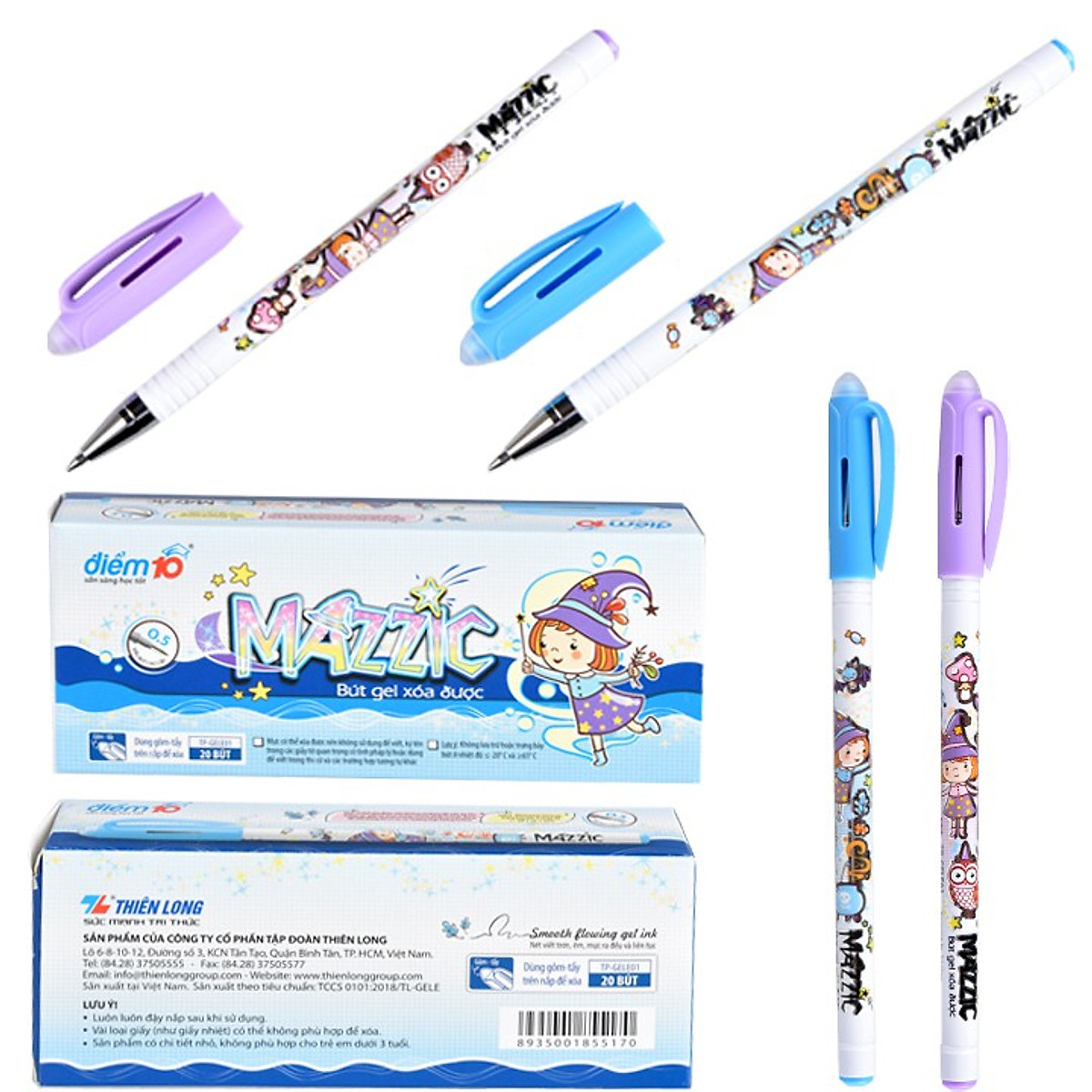Combo 20 Bút Gel Điểm 10 xóa được TP-GELE01