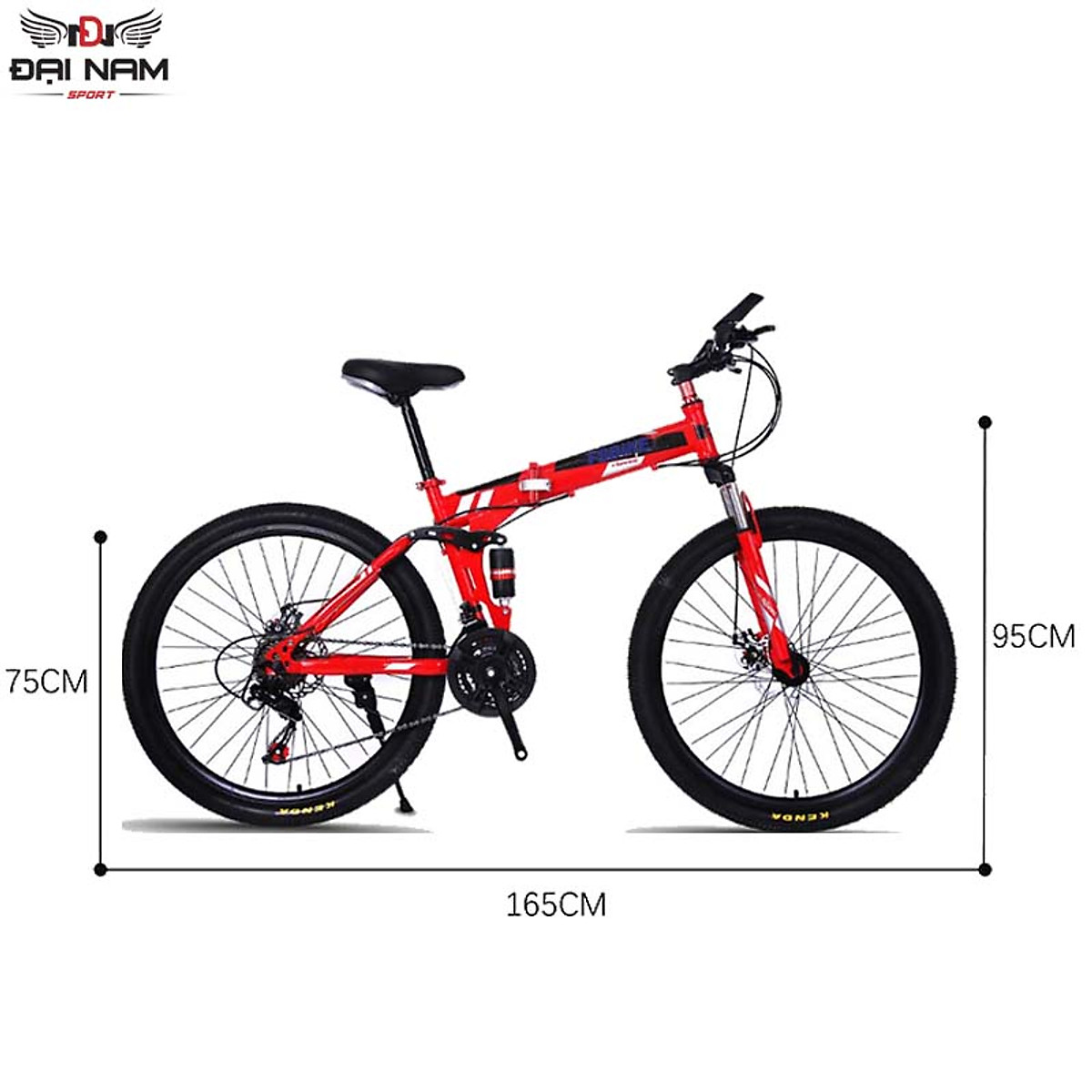 Xe Đạp Thể Thao Gấp Gọn FS Bike NS-001 Vành 26inch 24 Tốc Độ Nhập Khẩu Đại Nam Sport + Tặng Mũ Bảo Hiểm,Khóa Chống Trộm Và Chắn Bùn