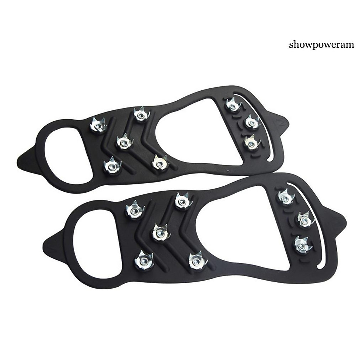 Set 2 Phụ Kiện Gắn Đế Giày 8 Răng Bằng Silicon Chống Trượt Tiện Dụng