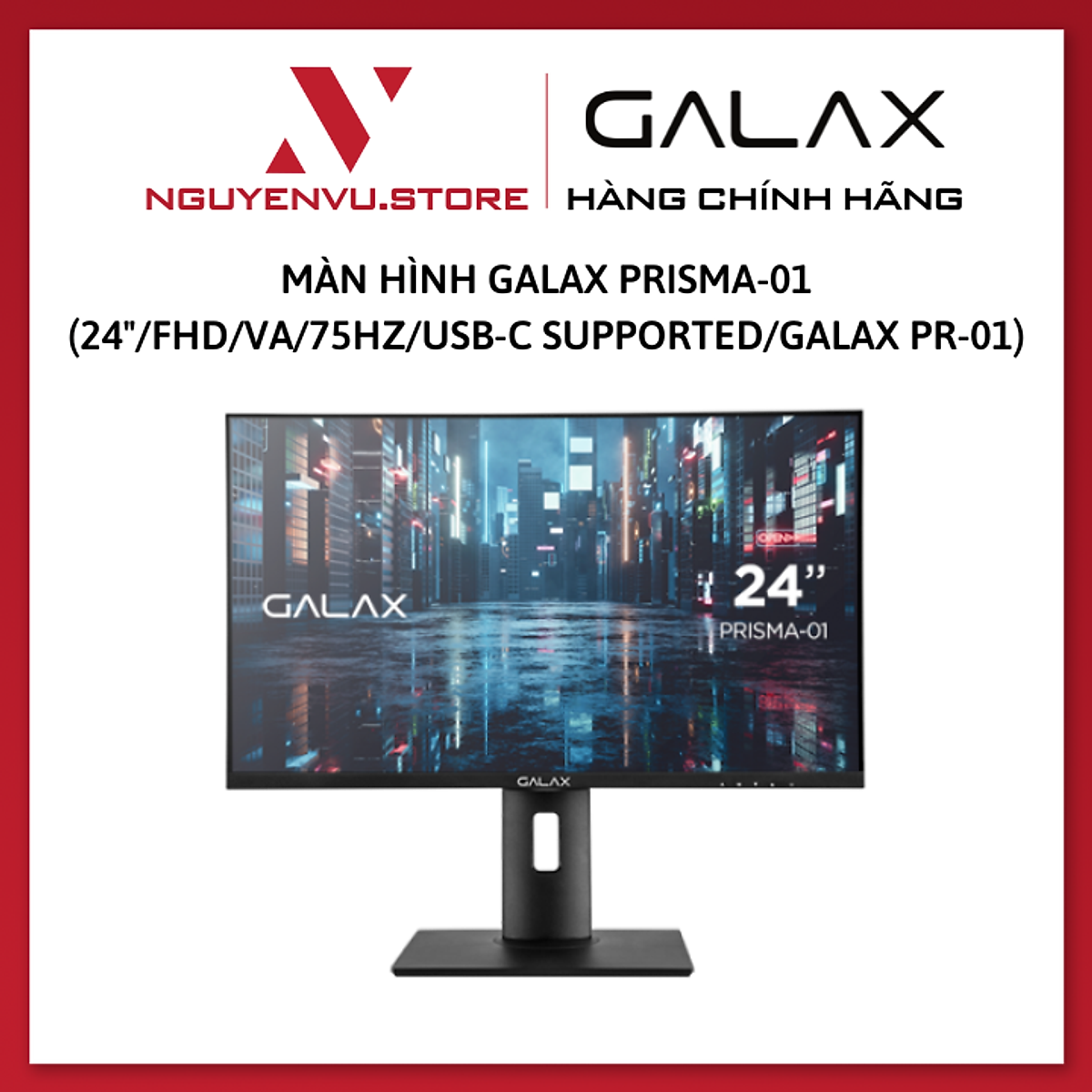 Màn Hình Galax Prisma01 (24"/FHD/VA/75Hz/USBC Supported/Galax PR01