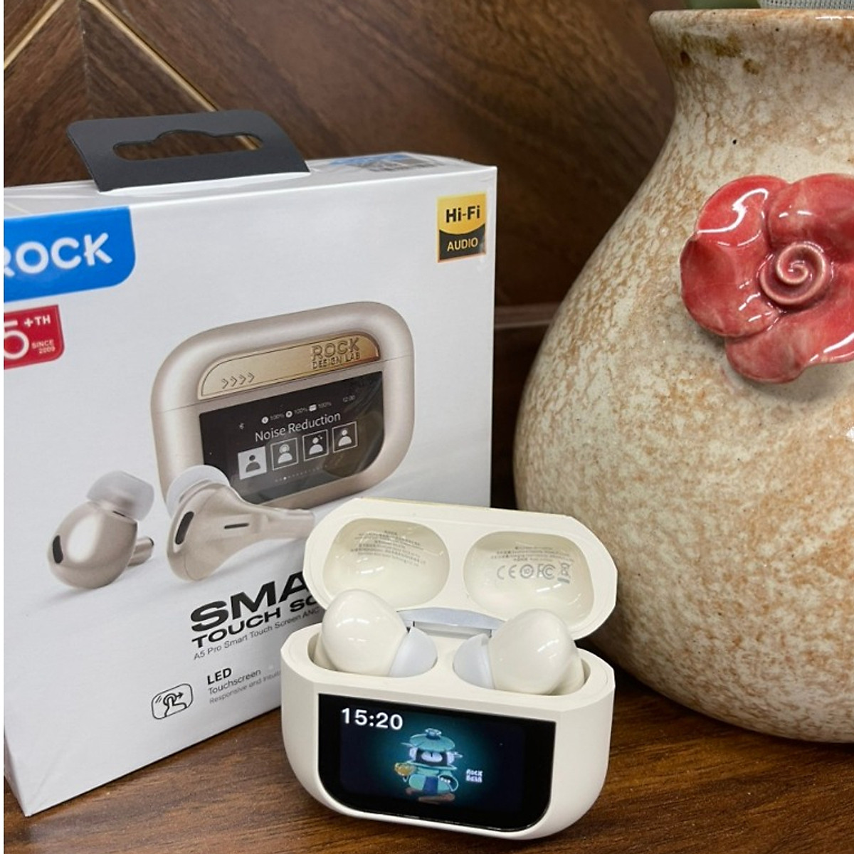Tai nghe bluetooth không dây nhét tai chống ồn chủ động ANC ROCKSPACE A5 Pro TWS có mic hàng chính hãng BH 12 tháng
