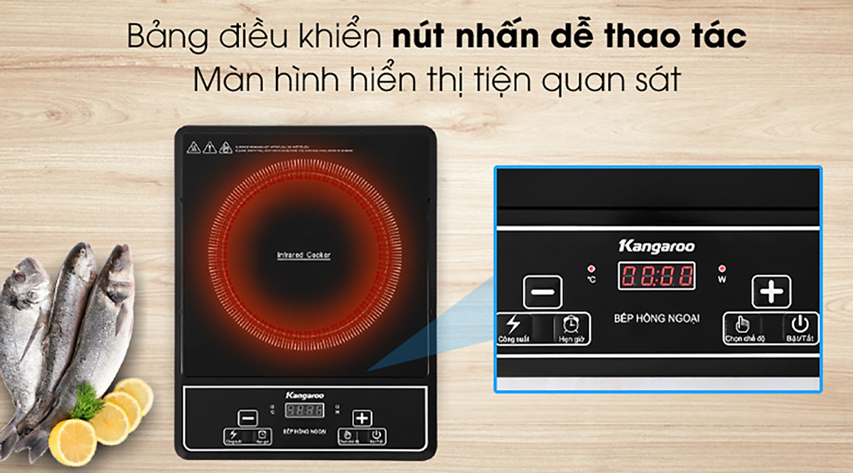 Bếp Hồng Ngoại Đơn Kangaroo KG20IFP1 (2000W) - Hàng Chính Hãng